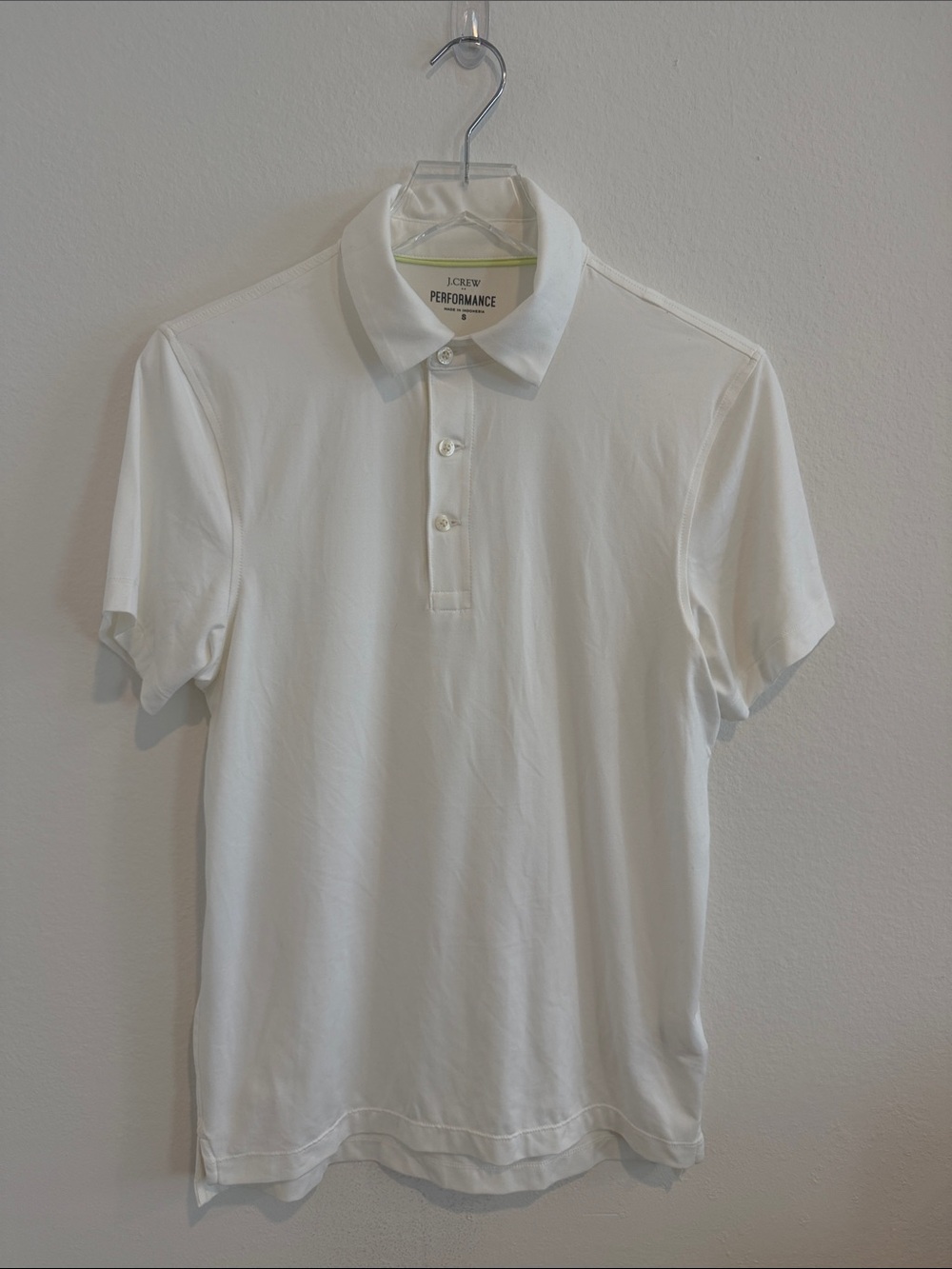 J. Crew Performance Men's White Polo